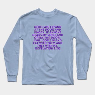 Bible Verse Revelation 3:20 Long Sleeve T-Shirt